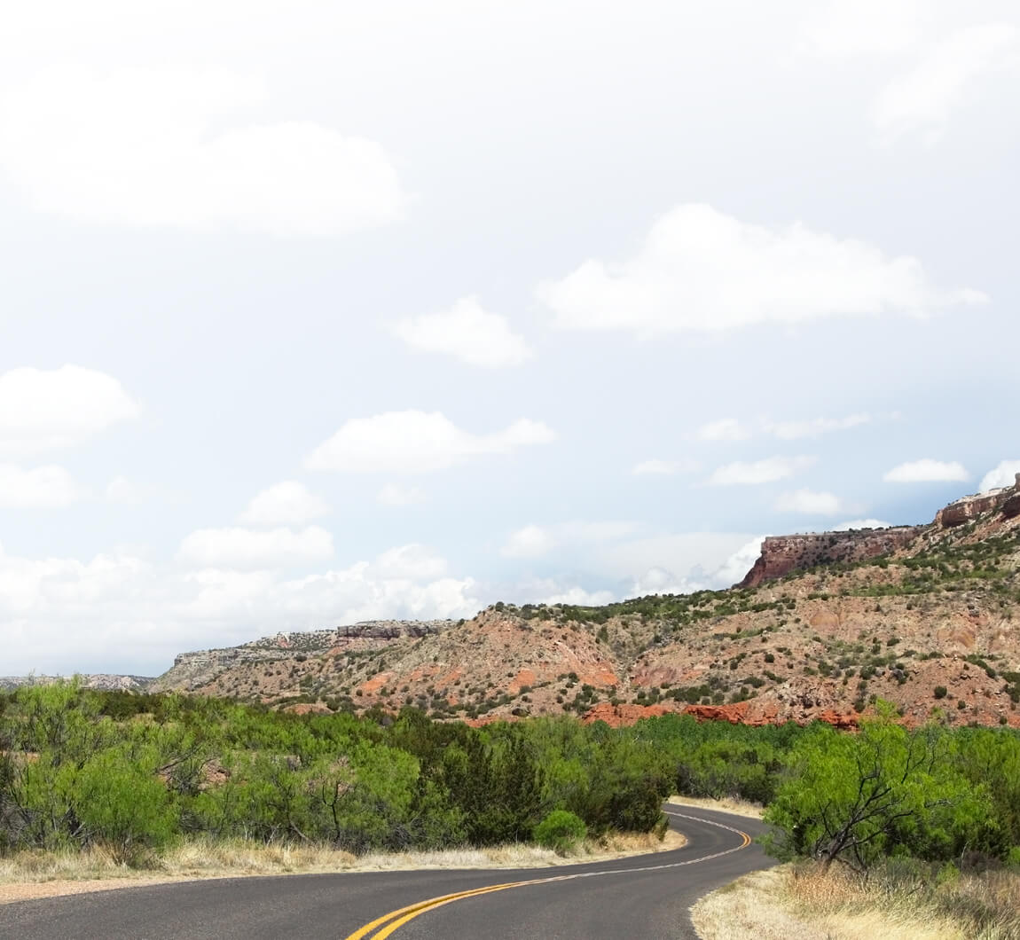 Road in Palo Duro Canyon